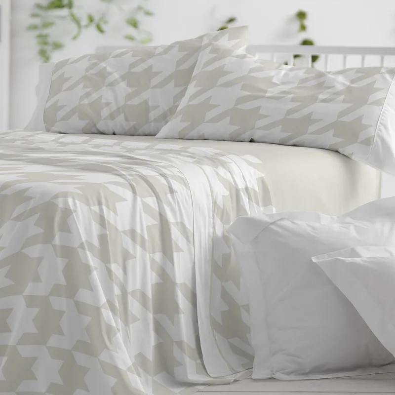 Burrito Blanco ▫️ Jogo de lençóis de algodão | Cama 150 a 160cm (+Tamanhos disponíveis) | Desenho 631 | Cor Cáqui (150-160x190/200cm.)