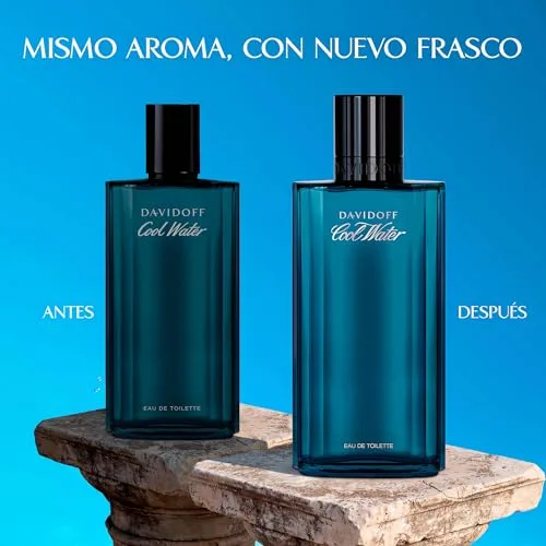 DAVIDOFF ▫️ Cool Water Eau de Toilette para Homem; Fragrância masculina aromática, fresca e com notas de coentro, menta e lavanda; Intensidade média 3