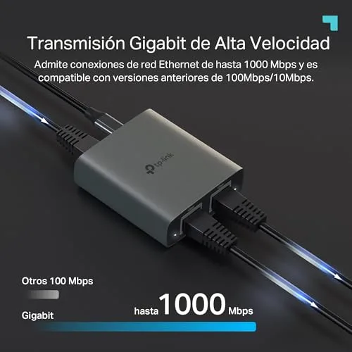 TP-Link ▫️ EH210 - Switch Ethernet Gigabit com 1 a 2 portas RJ45, Plug & Play 5