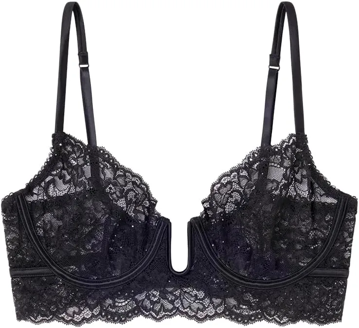 Women'secret ▫️ Sutiã Bustier com Aros, Coleção Sequins Lace, Sutiã para Mulher