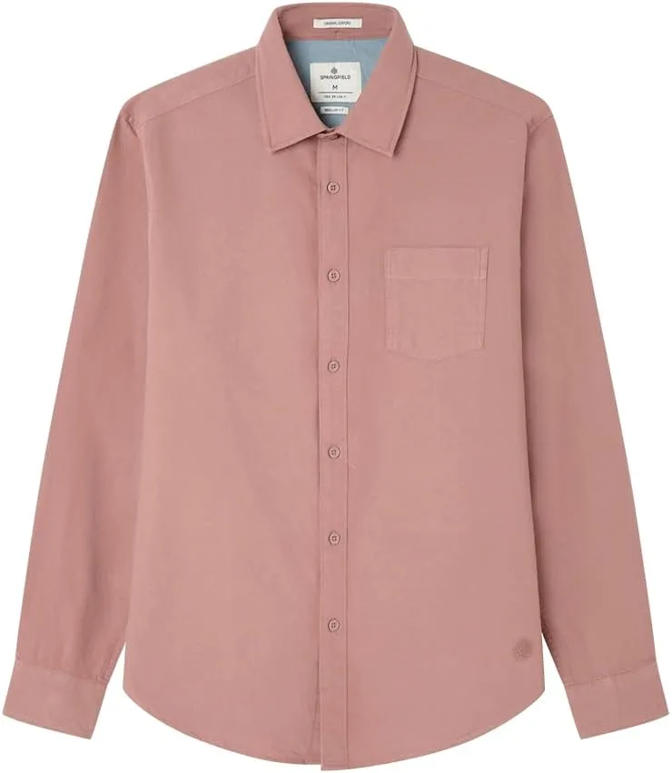 SPRINGFIELD ▫️ Camisa Oxford Refresh Piece Dyed para homem