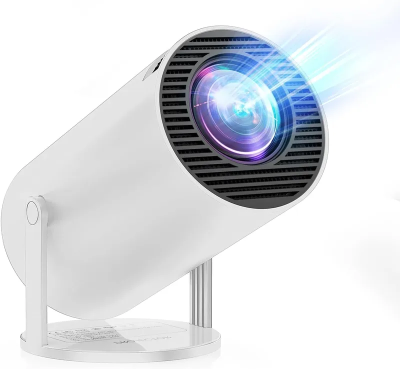 Einyoumily ▫️ [Mini projetor portátil melhorado 2026, compatível com 20000 lúmenes 4K WiFi 6, Bluetooth 5.2 Correção trapezoidal para automóvel, rotação de 180° para HDMI/USB, mini projetor portátil 2026 com Android 11.0 e aplicação integrada