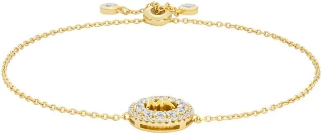 Michael Kors ▫️ Pulseira para mulher, em metal dourado com pedras semipreciosas e fecho deslizante