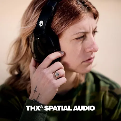 Skullcandy ▫️ Hesh 540 ANC: Auscultadores Bluetooth circumaurais sem fios, THX® Spatial Audio, cancelamento ativo de ruído, som personalizado, 65 horas de autonomia, microfone, para iPhone e Android - Preto 4