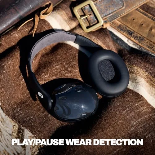 Skullcandy ▫️ Hesh 540 ANC: Auscultadores Bluetooth circumaurais sem fios, THX® Spatial Audio, cancelamento ativo de ruído, som personalizado, 65 horas de autonomia, microfone, para iPhone e Android - Preto 6