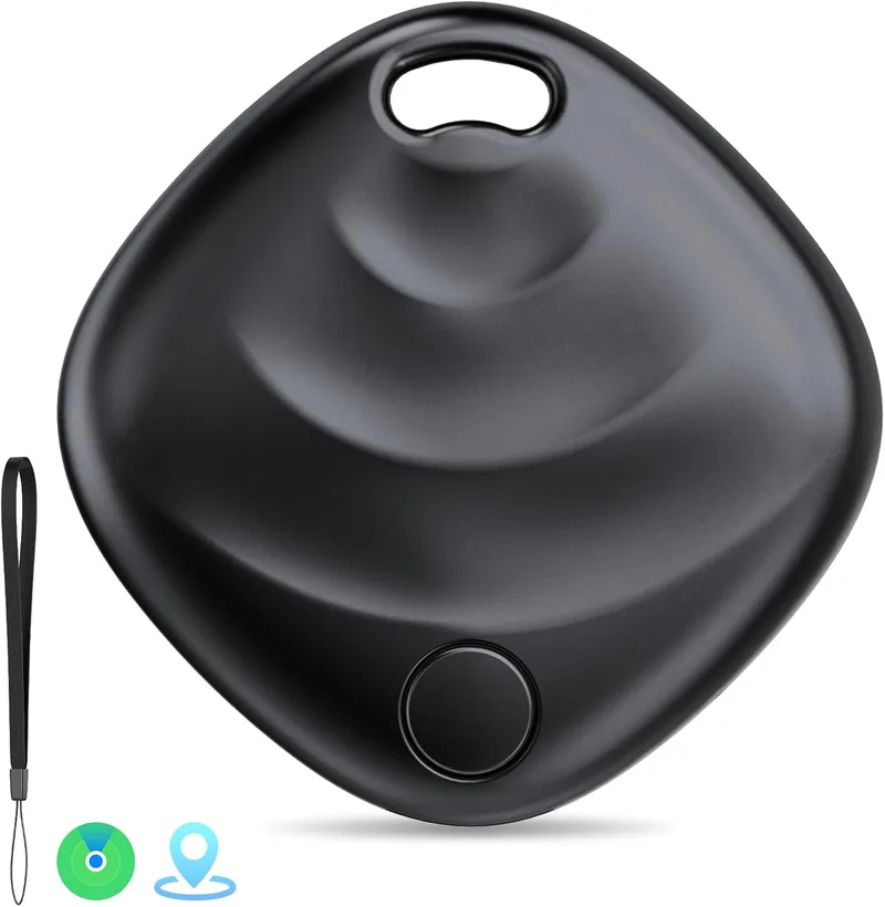 Hoxe ▫️ Novo [Certificado MFi da Apple] Air Tag 1 Pack, localizador GPS Smart Tag com Apple Search (apenas iOS), localizador Bluetooth GPS Tracker, localizador de chaves de carro/caixa/localizador de bagagem, preto