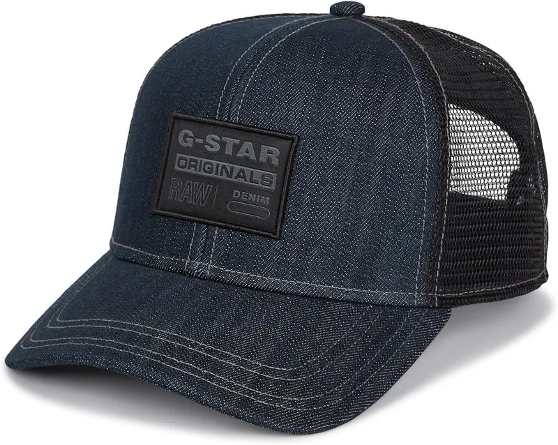 G-STAR ▫️ Boné de basebol estilo «Trucker» Denim Embro - Acessórios para homem