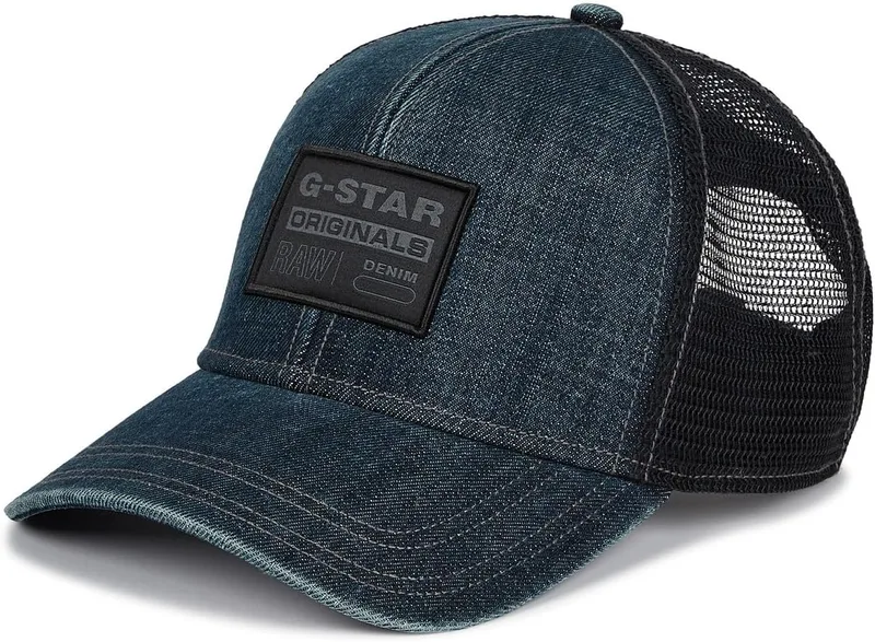 G-STAR ▫️ Boné de basebol Denim Embro, boné de basebol para homem, cor azul