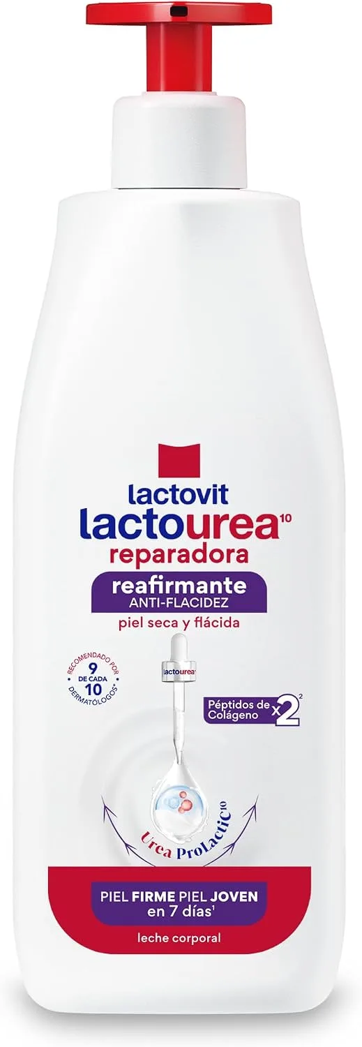 Lactovit ▫️ Leite Corporal Reafirmante com Lactourea e Colagénio - 400 ml | Com péptidos que ajudam a melhorar progressivamente a firmeza da pele seca