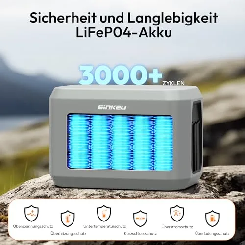 SinKeu ▫️ Estação de carregamento portátil, bateria LiFePO4 de 96 Wh, entrada/saída USB-C de 100 W 5