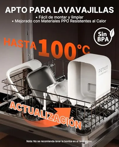 PETKIT ▫️ EVERSWEET MAX 2 Beberouro para gatos sem fios, resistente ao calor, com sensor de movimento, bateria recarregável de 5000 mAh, controlo através da aplicação, beberouro automático para gatos de 3 L, aço inoxidável 2
