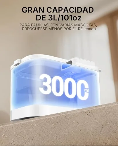 PETKIT ▫️ EVERSWEET MAX 2 Beberouro para gatos sem fios, resistente ao calor, com sensor de movimento, bateria recarregável de 5000 mAh, controlo através da aplicação, beberouro automático para gatos de 3 L, aço inoxidável 6