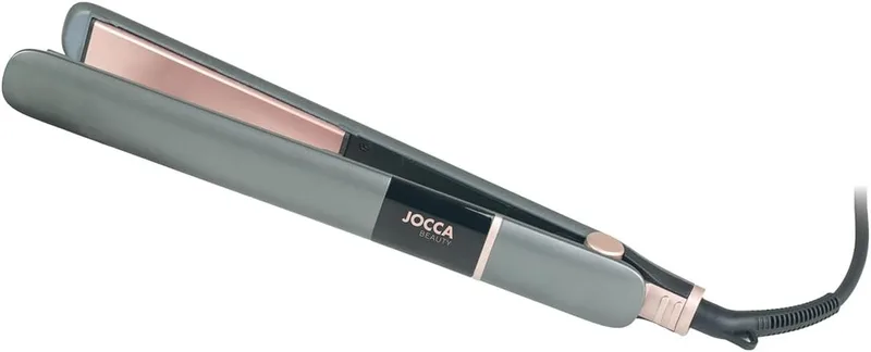 Jocca ▫️ Alisador de cabelo com capa térmica, aquecimento rápido PTC, placas cerâmicas flutuantes de 25 x 120 mm, temperatura até 230 °C, cabo giratório de 1,8 m