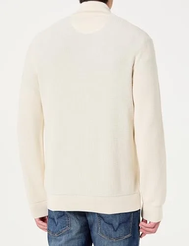 GANT ▫️ Camisola de gola alta com meio fecho em algodão microtexturizado para homem 3
