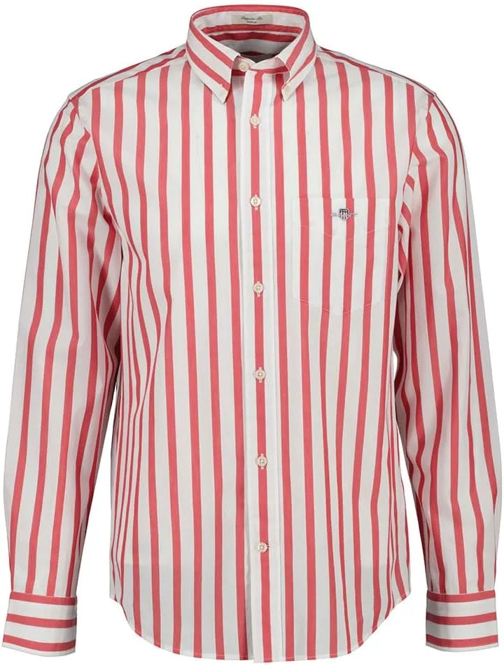 GANT ▫️ Camisa de homem Reg Classic Poplin com riscas largas