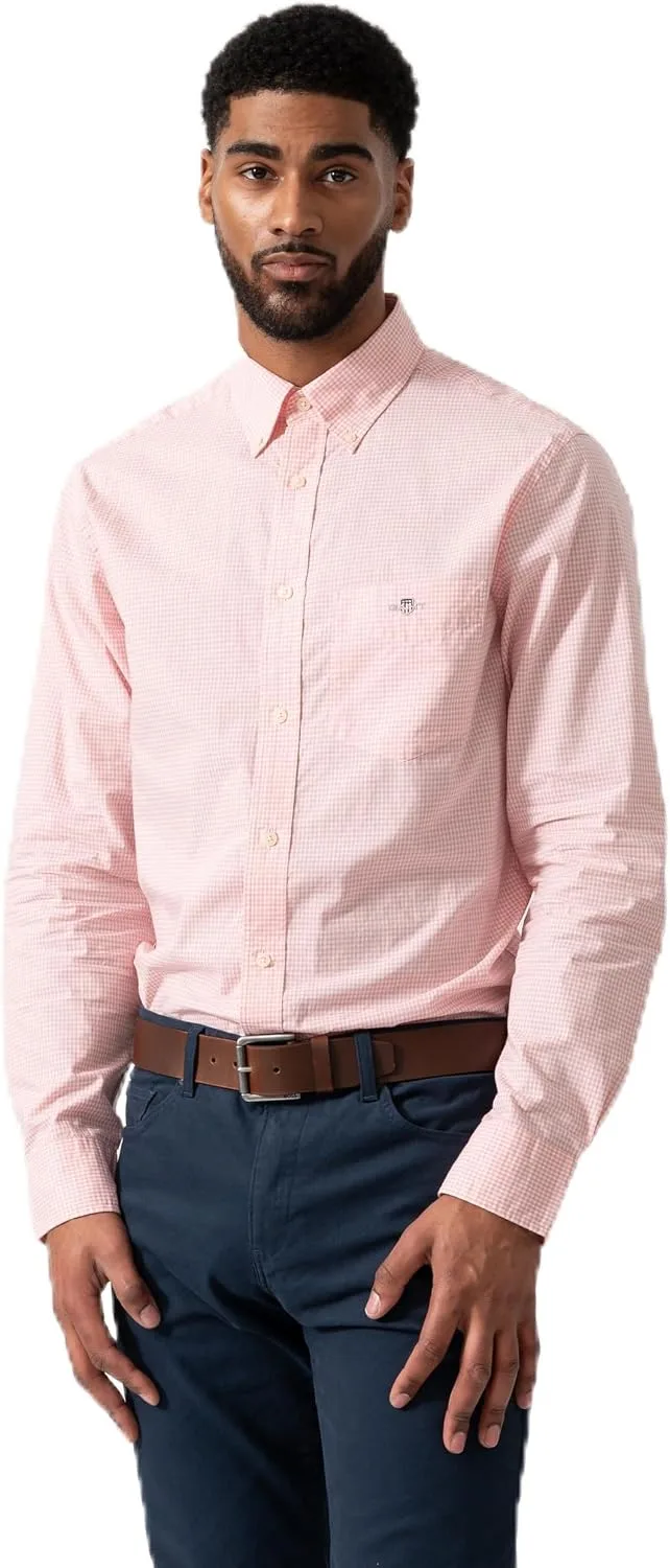GANT ▫️ Camisa de homem Reg Classic Poplin Gingham