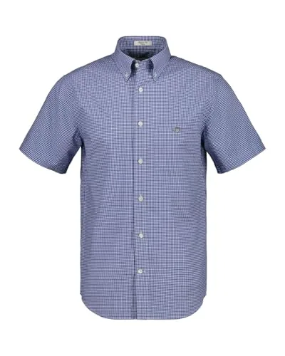 GANT ▫️ Camisa Reg Classic Poplin Gingh SS para homem 3