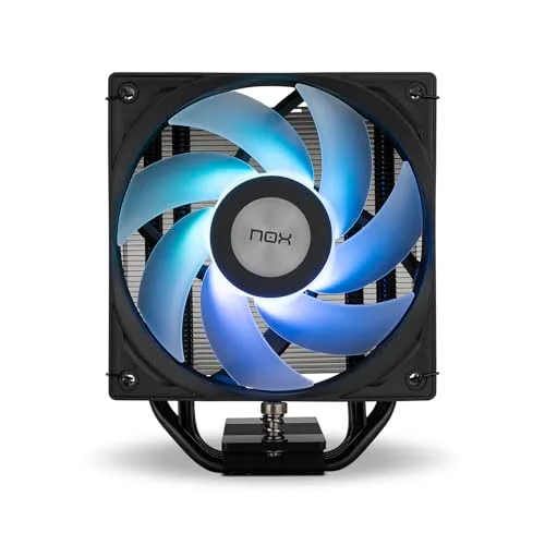 NOX XTREME PRODUCTS ▫️ HUMMER R-400 ARGB Preto - Dissipador de CPU a ar, ventoinha de 120 mm com PWM, iluminação ARGB, TDP de 235 W, 4 tubos de calor, compatível com Intel/AMD, silencioso e eficiente, preto 3