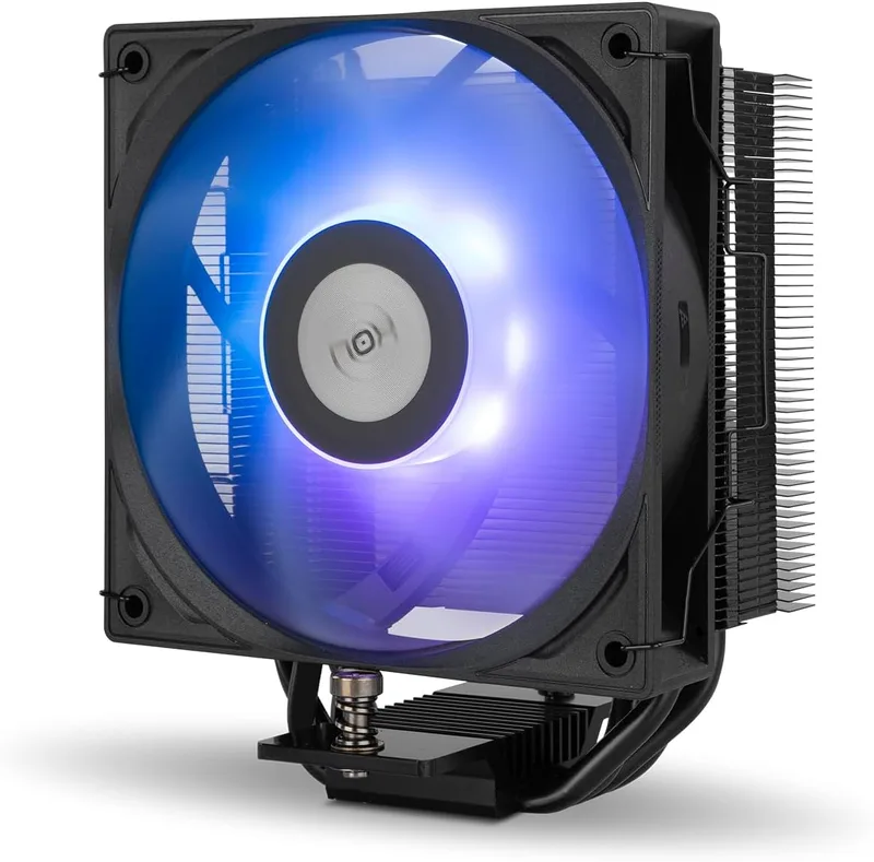 NOX XTREME PRODUCTS ▫️ HUMMER R-400 ARGB Preto - Dissipador de CPU a ar, ventoinha de 120 mm com PWM, iluminação ARGB, TDP de 235 W, 4 tubos de calor, compatível com Intel/AMD, silencioso e eficiente, preto