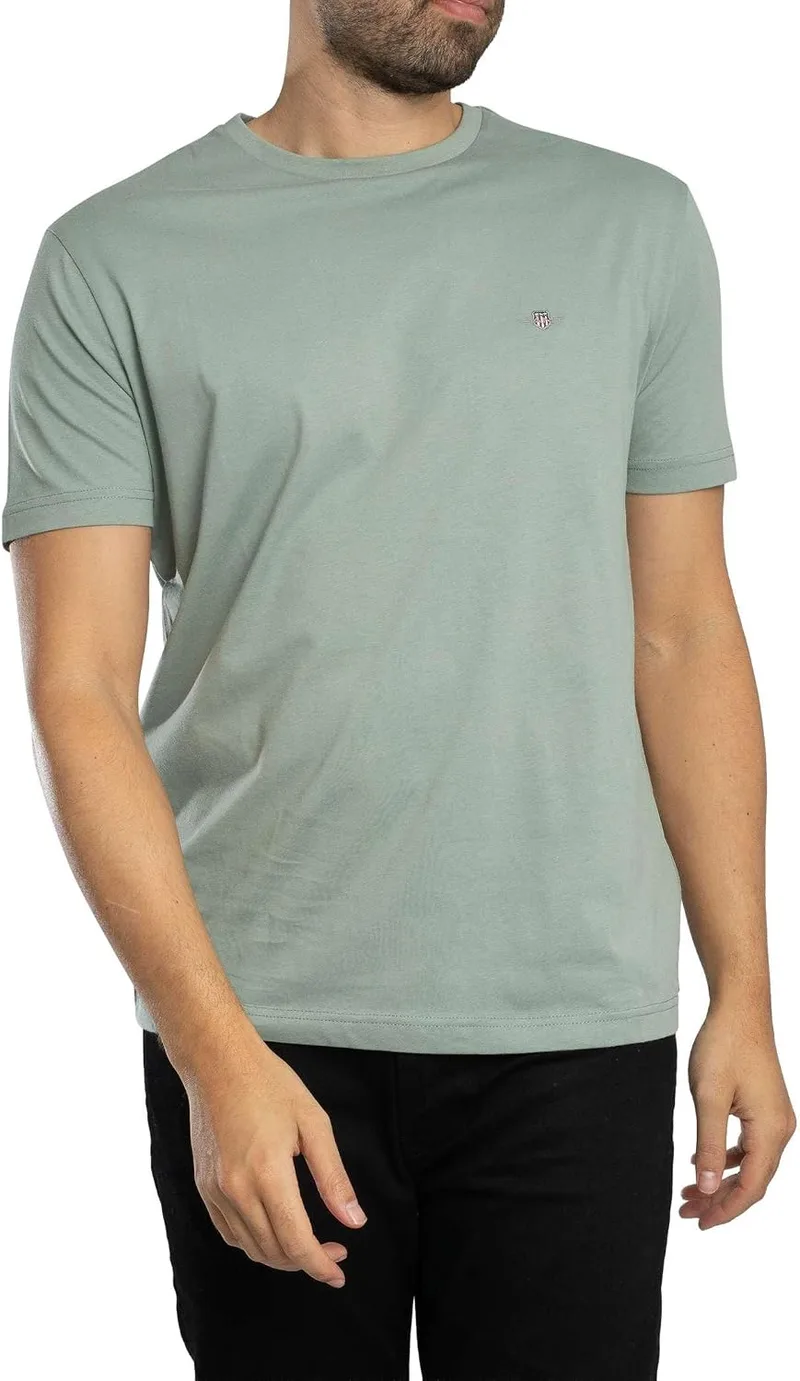 GANT ▫️ Camisola Regular Shield para homem, turquesa suave