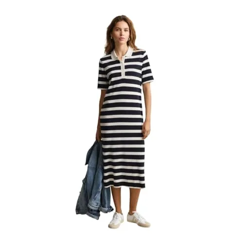 GANT ▫️ Vestido Polo Reg Striped SS para Mulher 2