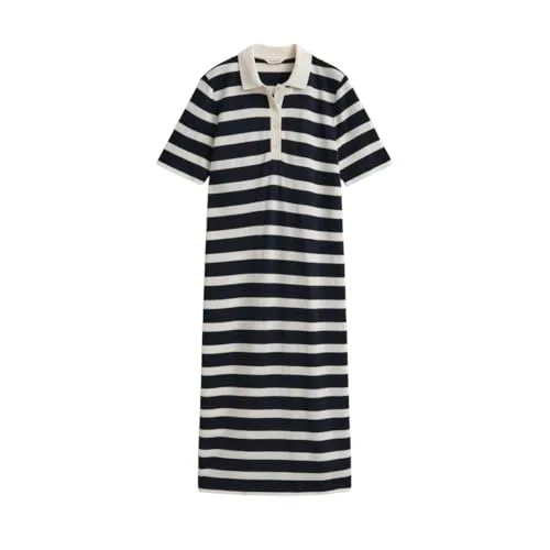 GANT ▫️ Vestido Polo Reg Striped SS para Mulher 4