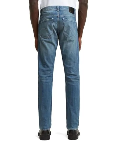 G-STAR ▫️ Calças de ganga Mosa Straight para homem, cor azul, tamanho: cintura 31, comprimento da perna 34 2