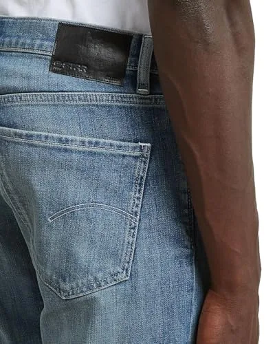 G-STAR ▫️ Calças de ganga Mosa Straight para homem, cor azul, tamanho: cintura 31, comprimento da perna 34 5