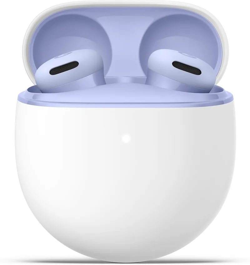 Google ▫️ Pixel Buds 2a - Auscultadores sem fios com cancelamento ativo de ruído - Leves e confortáveis - À prova de água - Compatíveis com Bluetooth - Roxo