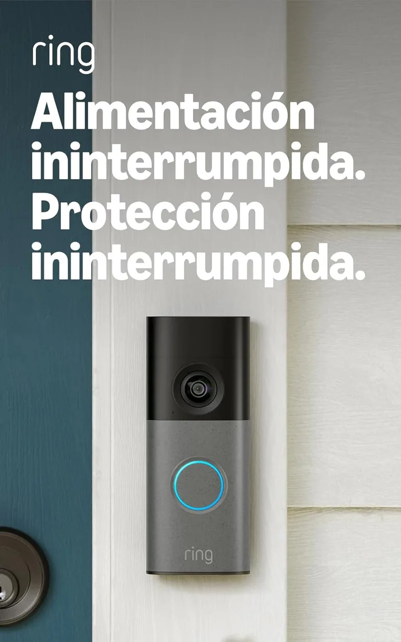 Visite a Loja Ring ▫️ Campainha com vídeo Ring (Campainha com vídeo com fios) (última geração) | Campainha com vídeo Ring com câmara | Retina 2K, zoom melhorado até 6x de ampliação | Teste gratuito de 30 dias do plano de subscrição Ring | Campainha com vídeo com fios (última geração) | Campainha com