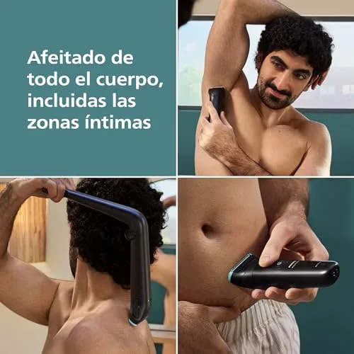 PHILIPS ▫️ Máquina de Depilar Corporal Série 5000 - Máquina de depilar masculina com sistema de proteção, aparar e depilar as zonas íntimas e as costas, 100% à prova de água, 100 min de autonomia, BG5480/15. 2