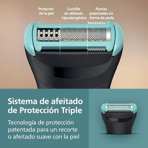 PHILIPS ▫️ Máquina de Depilar Corporal Série 5000 - Máquina de depilar masculina com sistema de proteção, aparar e depilar as zonas íntimas e as costas, 100% à prova de água, 100 min de autonomia, BG5480/15. 4