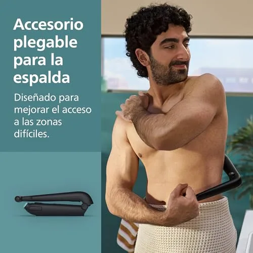 PHILIPS ▫️ Máquina de Depilar Corporal Série 5000 - Máquina de depilar masculina com sistema de proteção, aparar e depilar as zonas íntimas e as costas, 100% à prova de água, 100 min de autonomia, BG5480/15. 5