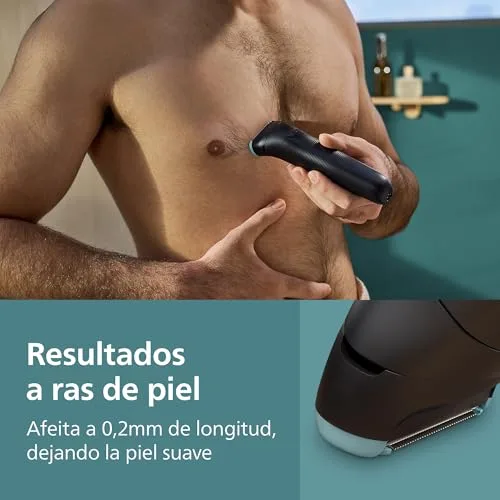 PHILIPS ▫️ Máquina de Depilar Corporal Série 5000 - Máquina de depilar masculina com sistema de proteção, aparar e depilar as zonas íntimas e as costas, 100% à prova de água, 100 min de autonomia, BG5480/15. 6