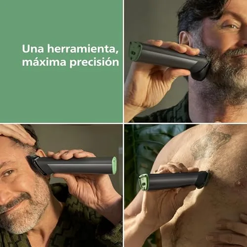 PHILIPS ▫️ Aparador multifunções 19 em 1 Série 7000 - Máquina de barbear e aparador de cabelo para homem, para rosto, cabeça e corpo, lâminas de aço auto-afiáveis, 26 comprimentos, recarregável, MG7962/30 2
