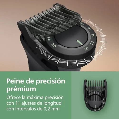 PHILIPS ▫️ Aparador multifunções 19 em 1 Série 7000 - Máquina de barbear e aparador de cabelo para homem, para rosto, cabeça e corpo, lâminas de aço auto-afiáveis, 26 comprimentos, recarregável, MG7962/30 5