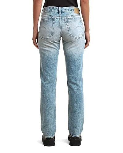G-STAR ▫️ Lennoxx Slim Straight para mulher, cor: azul, tamanho: cintura 32, comprimento da perna 32 2