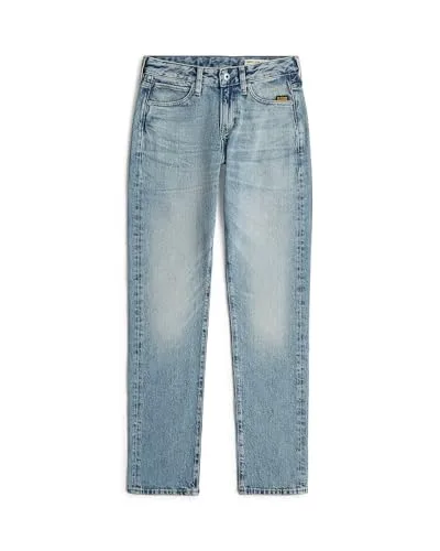 G-STAR ▫️ Lennoxx Slim Straight para mulher, cor: azul, tamanho: cintura 32, comprimento da perna 32 4
