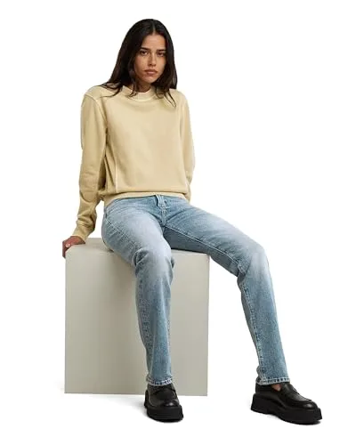 G-STAR ▫️ Lennoxx Slim Straight para mulher, cor: azul, tamanho: cintura 32, comprimento da perna 32 6