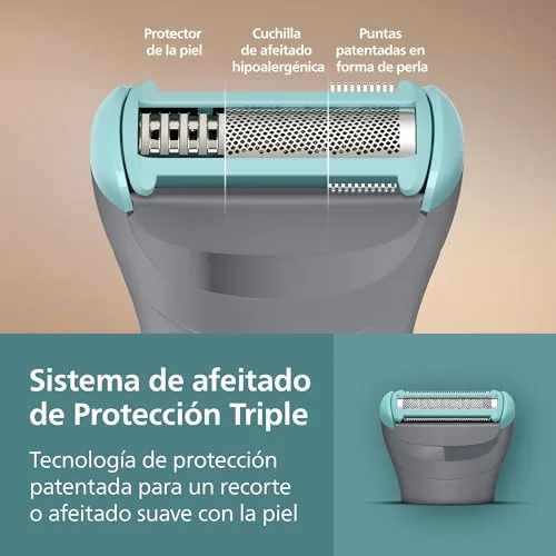 PHILIPS ▫️ Máquina de barbear corporal série 3000 - Depiladora masculina com sistema de proteção, aparar e depilar zonas íntimas, barbear suave e preciso, 100% à prova de água, 80 min. de autonomia, BG3480/15. 4