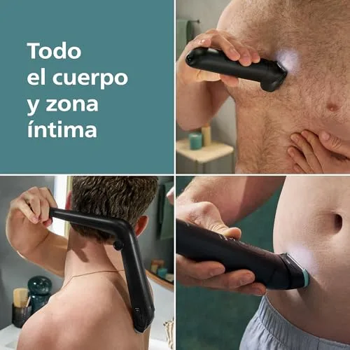 PHILIPS ▫️ Máquina de Barbear Corporal S7000 - Aparador para homem com cabeça pivotante intercambiável 2D, sistema Triple Protect, adequado para utilizar no duche e na zona íntima, 120 min. de autonomia, BG7480/15 2