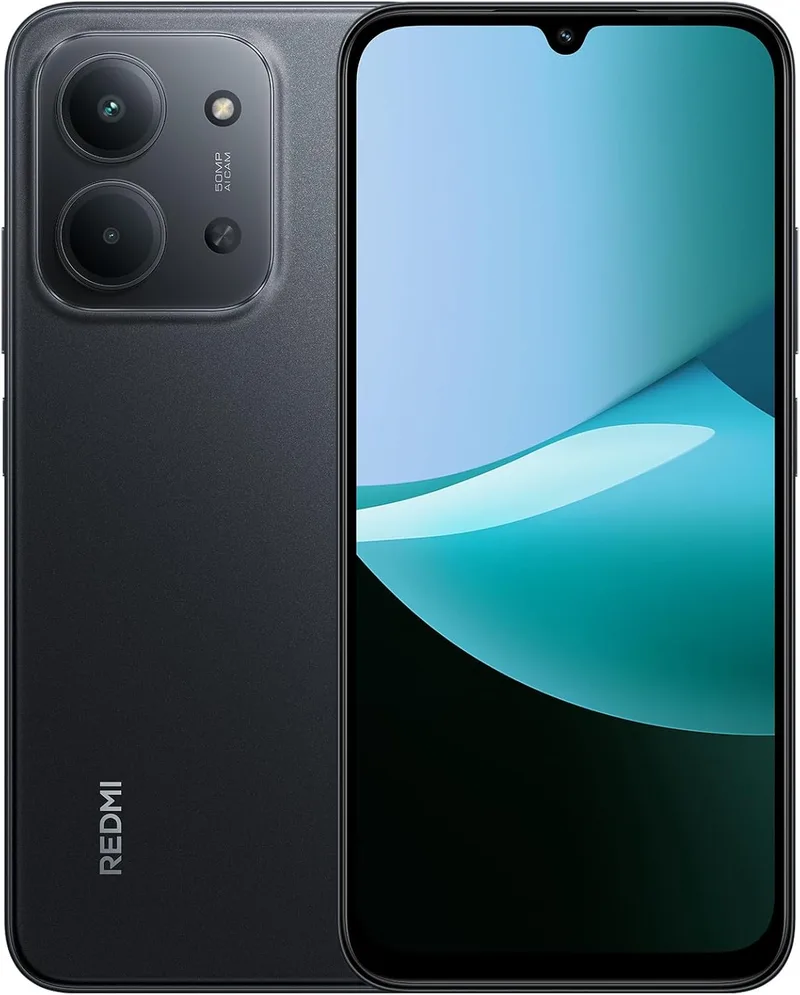 XIAOMI ▫️ Redmi 15C - Smartphone de 4+256 GB, câmara AI dupla de 50 MP, ecrã imersivo de 6,9" 120 Hz, processador Octacore potente, carregamento rápido de 33 W, carregador não incluído, preto (versão EN)