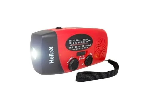 MI DUENDE MÁGICO ▫️ Rádio solar portátil com AM/FM, alarme SOS e dínamo de manivela, carregador USB para telemóvel, lanterna LED, alarme sonoro de emergência (powerbank recarregável de 6000 mAh) 2