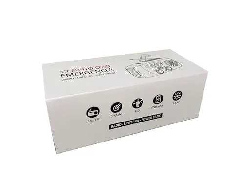 MI DUENDE MÁGICO ▫️ Rádio solar portátil com AM/FM, alarme SOS e dínamo de manivela, carregador USB para telemóvel, lanterna LED, alarme sonoro de emergência (powerbank recarregável de 6000 mAh) 6