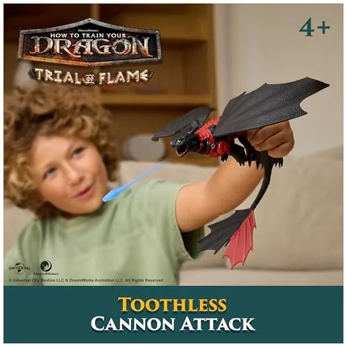 Dreamworks Dragons ▫️ Pack «Batalhas Incandescentes»: Figura do Desdentado «Trial of Flame» com Canhão Explosivo e Figuras Viking de «Como Treinar o Teu Dragão» - Brinquedos para Crianças a partir dos 4 Anos - Presente para Crianças a partir dos 4 Anos 3