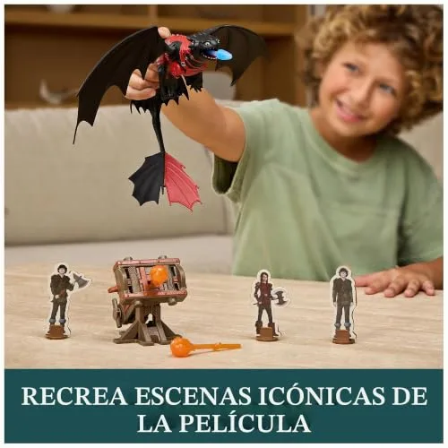 Dreamworks Dragons ▫️ Pack «Batalhas Incandescentes»: Figura do Desdentado «Trial of Flame» com Canhão Explosivo e Figuras Viking de «Como Treinar o Teu Dragão» - Brinquedos para Crianças a partir dos 4 Anos - Presente para Crianças a partir dos 4 Anos 5