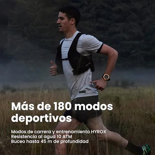 Amazfit ▫️ T-Rex 3 Pro – Relógio inteligente desportivo para homem, ecrã AMOLED de safira, moldura em titânio, GPS de banda dupla, mapas offline, lanterna integrada, compatível com Android e iPhone 6
