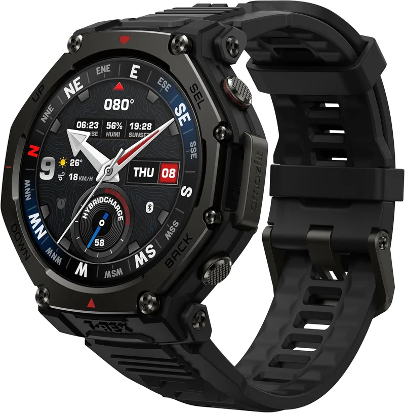 Amazfit ▫️ T-Rex 3 Pro – Relógio inteligente desportivo para homem, ecrã AMOLED de safira, moldura em titânio, GPS de banda dupla, mapas offline, lanterna integrada, compatível com Android e iPhone