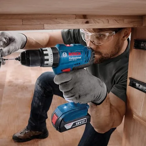 Bosch Professional ▫️ 18V System: Berbequim de percussão a bateria GSB 18V-25 (diâmetro máximo do parafuso: 10 mm, inclui 2 GBA 2,0 Ah, GAL 18V-40 e L-BOXX) 4