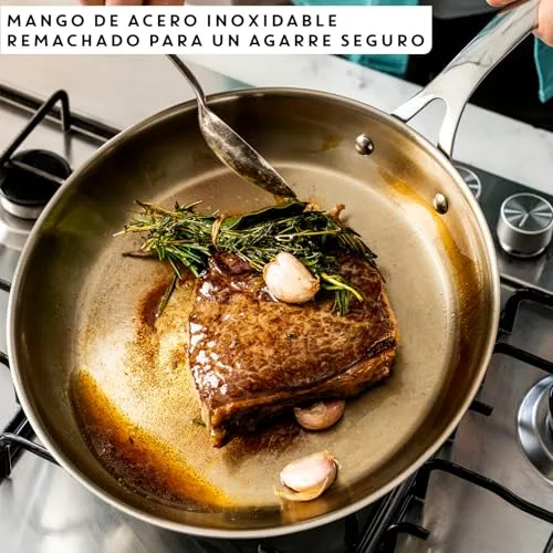 Tefal ▫️ Jamie Oliver - Conjunto de 2 frigideiras, aço inoxidável, sem revestimento 3
